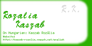rozalia kaszab business card